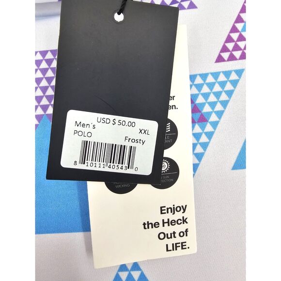 Yatta Golf Men's Polo Shirt XXL Standout Performance Short Sleeve Frosty - Picture 4 of 8